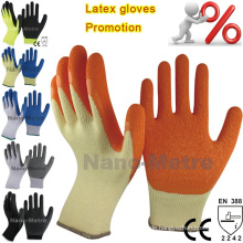 NMSAFETY 10 Gauge Baumwolle ausgekleidet Gummihandschuhe / Latex beschichtete Baumwolle Handschuh / Baumwollgarn Gummihandschuh